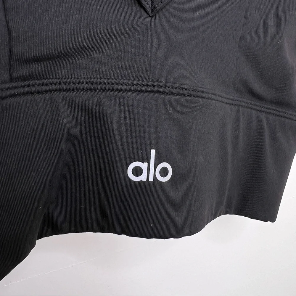 ALO Black United Long Sports Bra